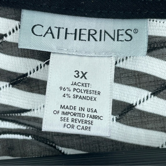 Catherines black and white blouse Women's 3x - Picture 3 of 6